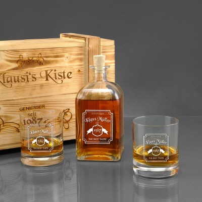 Whisky-Set mit Gravur "Wanted" – Bild 3